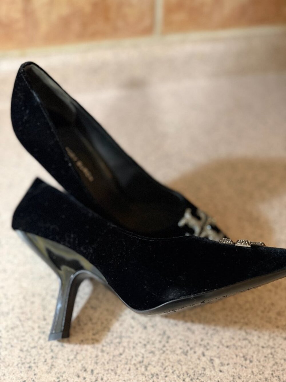 Excellent Condition! Tory Burch Eleanor Pave Pump 100m - Size 10 - Picture 3 of 4